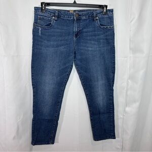 Kut from the Kloth Cropped Katy Boyfriend Blue Jeans - Size 16